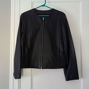 Black leather jacket